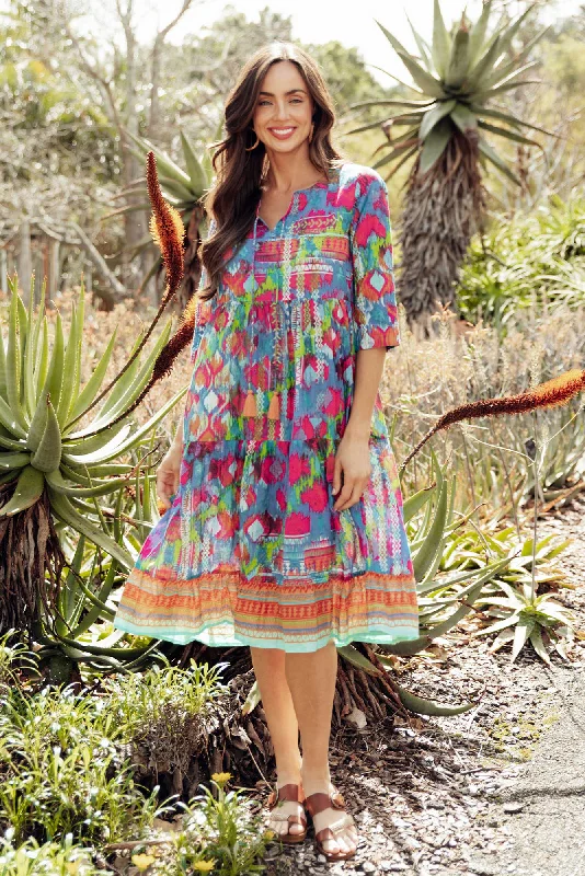 Snag the Best Prices Now!Milana Blue Motif Crinkle Cotton Dress