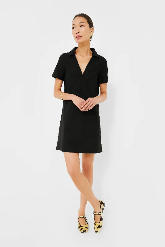Only a Few Left – Order Now!Noir Ponte Wright Polo Dress