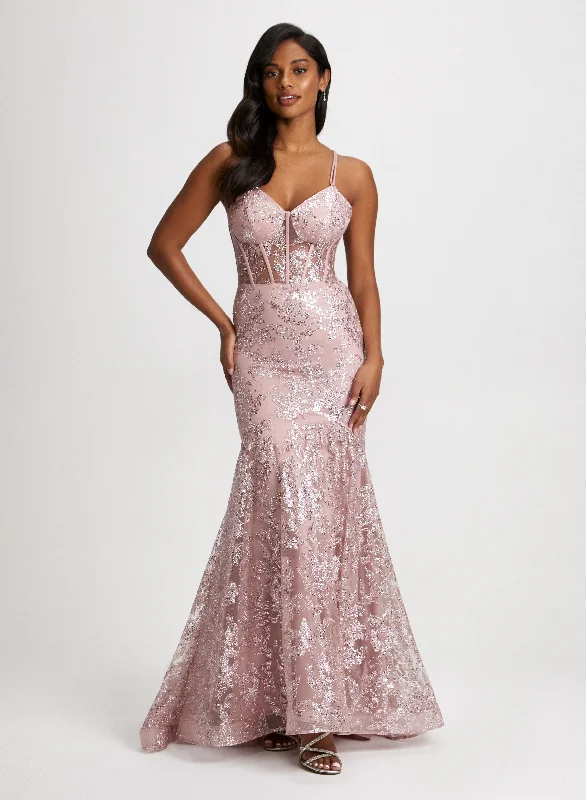 Your Shopping Wish, Our Discount Command!Sequined Mermaid Dress