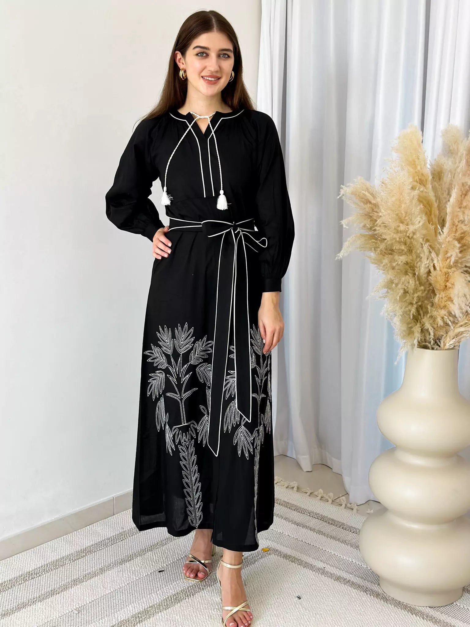 Buy One, Get One Free!Una Embroidered Palm Dress