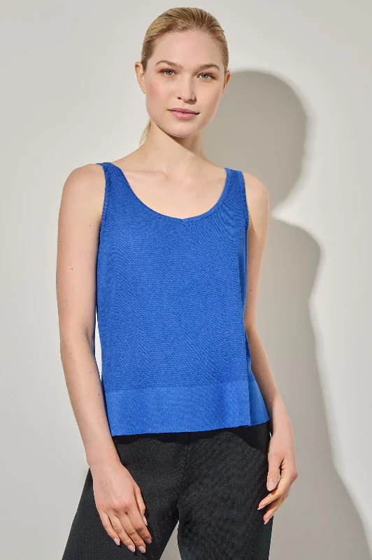 Lowest Prices Guaranteed!V-Neck Tank - Side-Slit Soft Knit