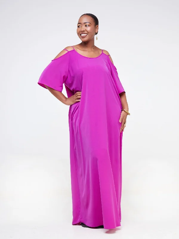 Act Fast – Limited Time Savings!Dali Strappy Shoulder Tent Maxi Dress - Purple