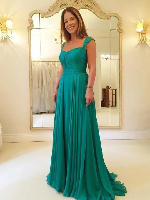 Shop Before It’s Gone!A Line Emerald Green Chiffon Long Cheap Prom Dresses Formal Dress Bridesmaid Dress   cg12638