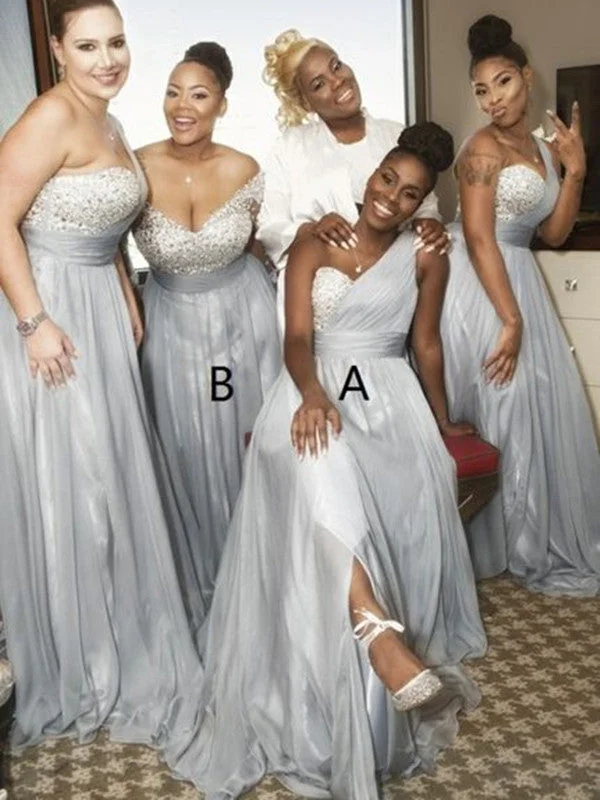 Limited-Time Price Drop!A-line Popular Wedding Guest Dresses, Long 2020 Bridesmaid Dresses