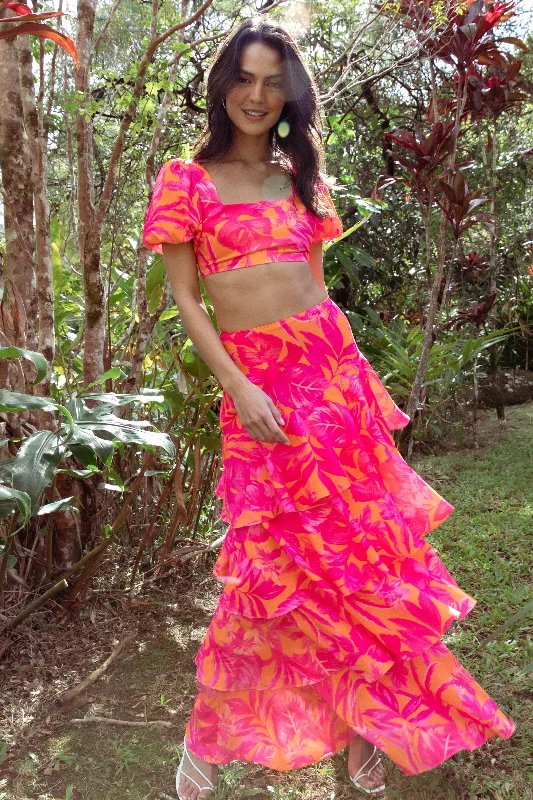 Special Offer – Act Fast!Addison Maxi Skirt - Pink Tropics