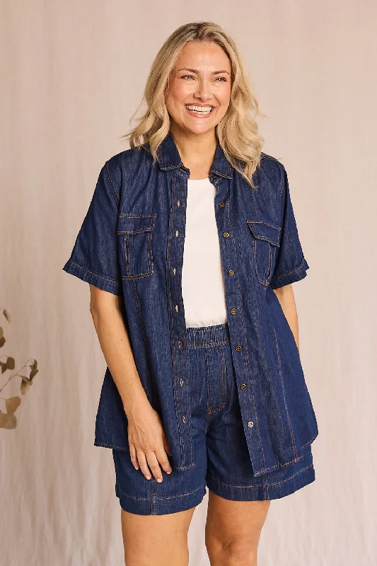 Must-Have Deals Inside!Ali Tencel Shorts in Dark Wash
