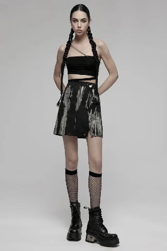 Hurry, Sale Ends Soon!Sexy Side Skirt Dyed Daily Small Women's Fashion Slit Mini A-line High Sexiness Waist Tie