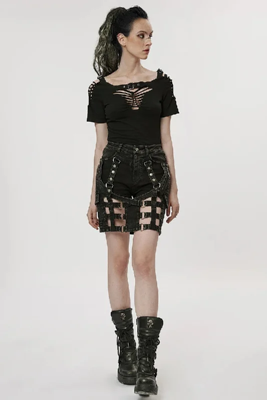 Biggest Sale of the Season!Post-apocalyptic Daily Pantskirt Style Wear Skirt Women's The Techwear Two Detachable Personality