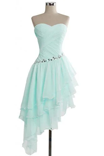 Unmissable Offers Await!Asymmetrical Hemline Bridesmaid Dresses for Teens Prom Dresses    cg15497