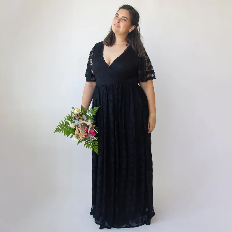 Save More Than Ever!Black Dress with pockets #1376