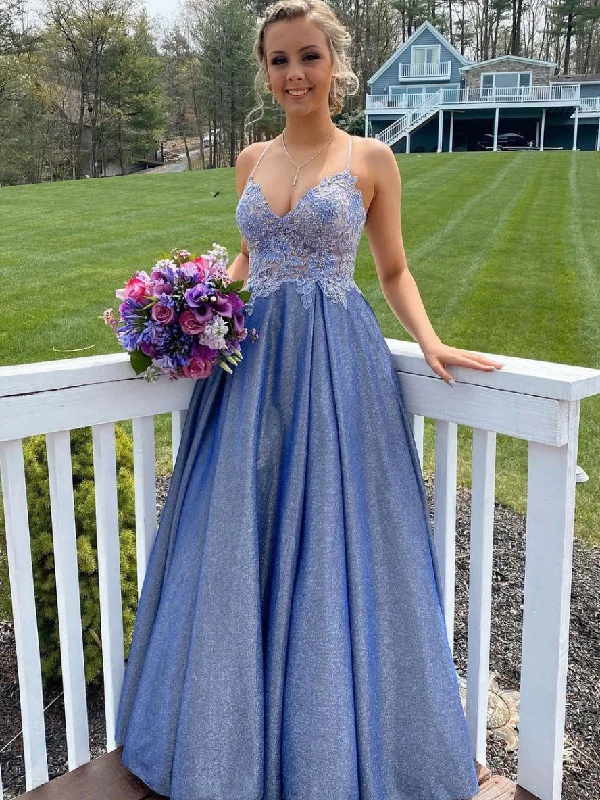 Your Discount is Waiting!Blue sweetheart neck lace long prom dress lace blue bridesmaid dress    cg22170