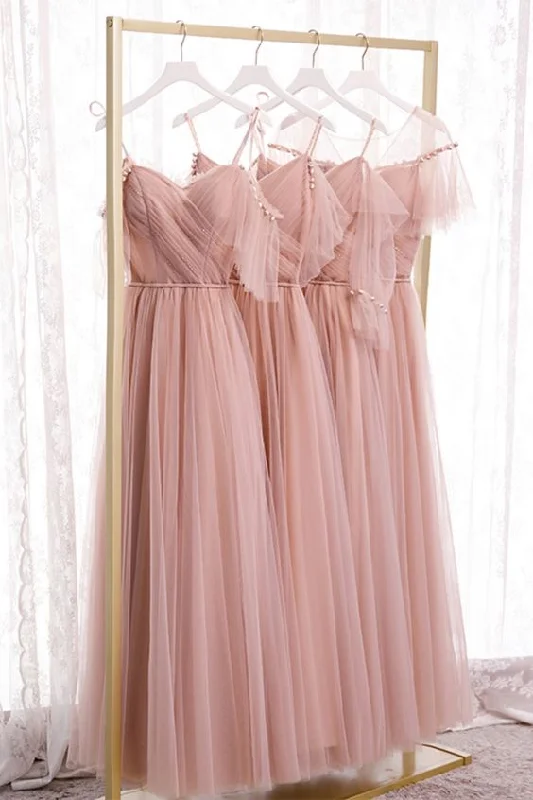 Huge Price Cuts Await!blush pink tulle long bridesmaid dresses prom dress evening dresses   cg18562
