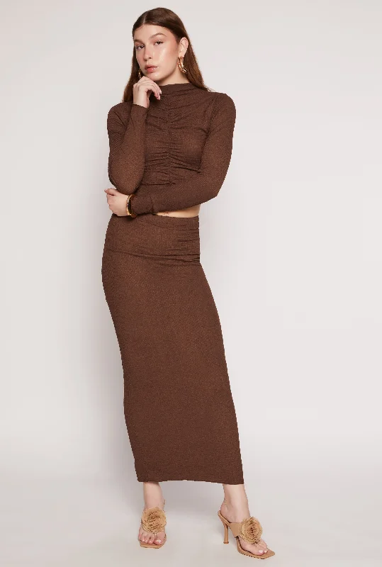 Sale Alert – Get Ready to Shop!Almost Famous Textured Knit Maxi Pencil Skirt