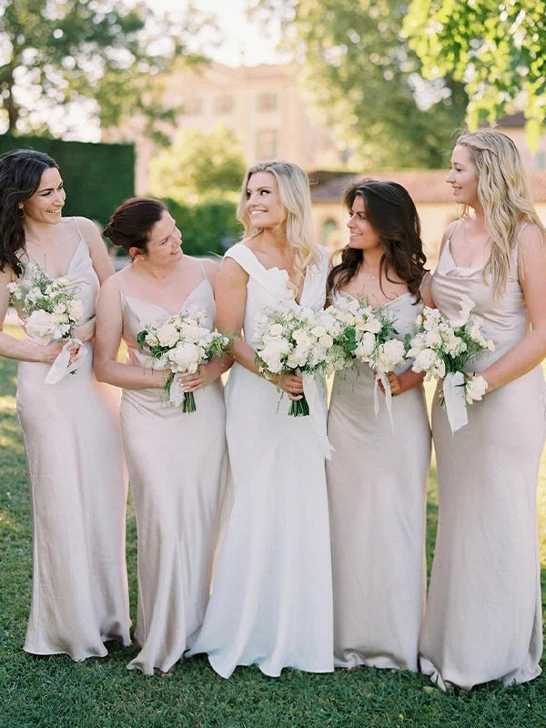 Instant Savings Await!Charming Spaghetti Strap Simple New Sexy Elegant Long Modest Bridesmaid Dresses BD219