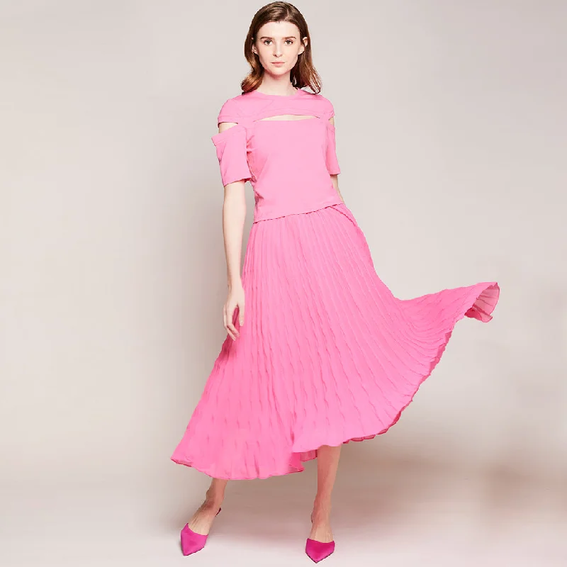 Every Deal is a Steal!Chiffon Pleated Skirt