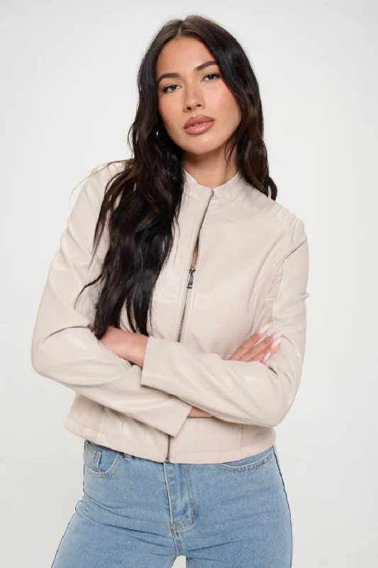 Don’t Wait – Shop Today!Coalition LA Zip Up Vegan Moto Jacket