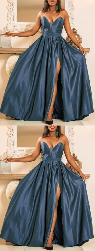 Hot Deals You Can’t Resist!Dusty Blue Bridesmaid Dresses Long Prom Dress    cg22408