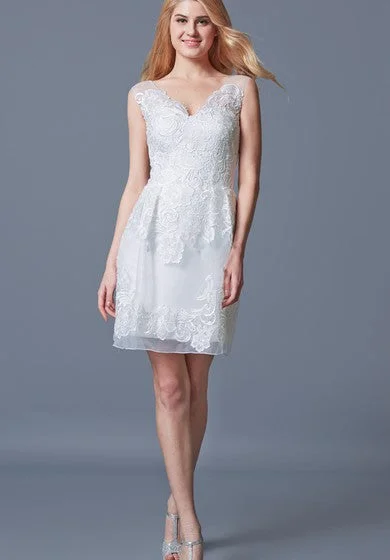 Exclusive Deals Just for You!Elegant Sleeveless A-line Short Lace Dress With Pleats