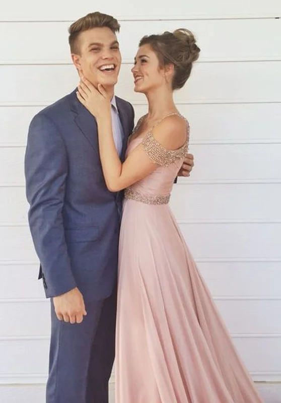 Grab Yours Before It’s Too Late!Fabulous V-neck Floor-Length Ruched Blush Prom Bridesmaid Dress with Beading cg1545