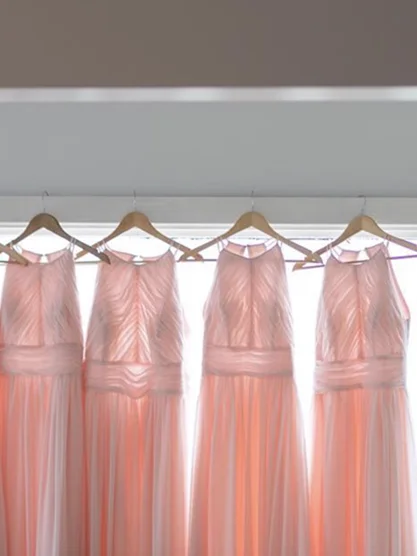 Mega Sale Happening Now!High Neck Chiffon Bridesmaid Dresses, A-line Bridesmaid Dresses, Wedding Guest Dresses