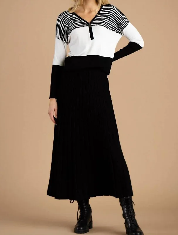 Your Best Deals Are Here!Knit Sweater Skirt In Black