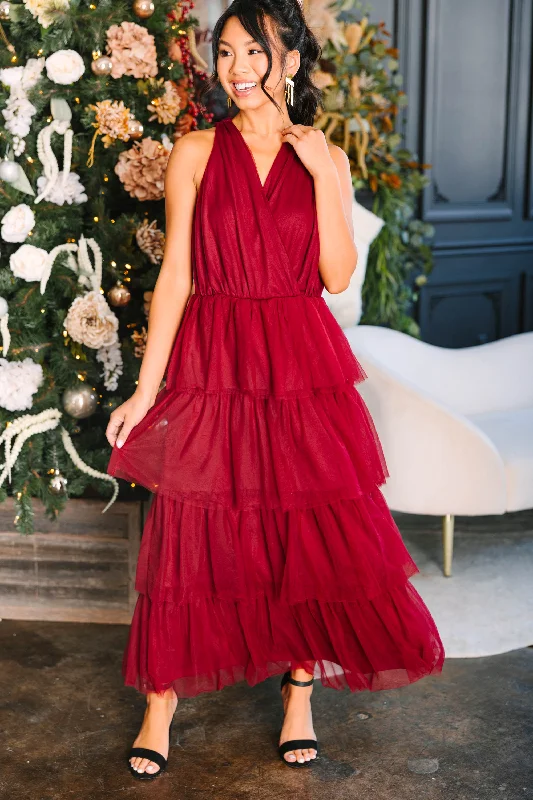 Flash Deals – Act Quickly!Know Your Way Crimson Red Midi Dress