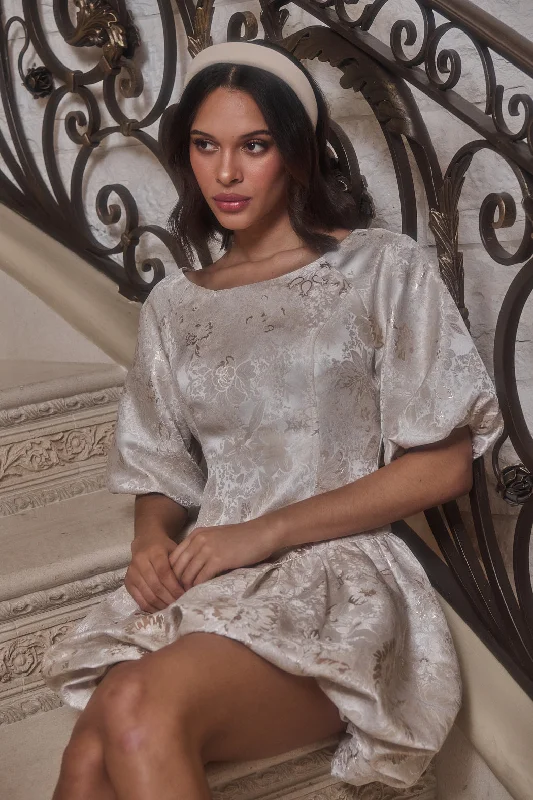 Time to Snag a Bargain!Lola Jacquard Elisah Floral Bubble Mini Dress
