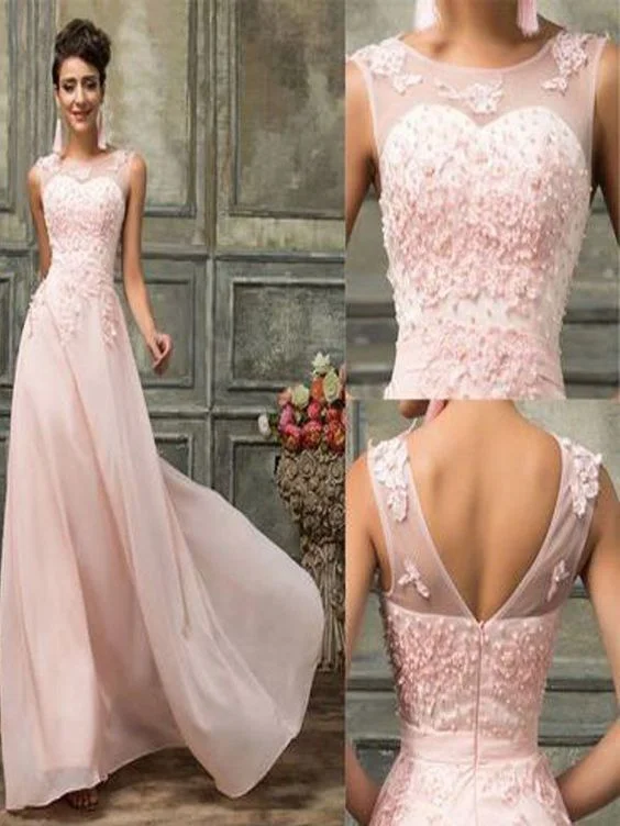 Save More Than Ever!Long Prom Dress,Pink lace bridesmaid dresses, Chiffon bridesmaid dresses, Cheap bridesmaid dress  cg7371