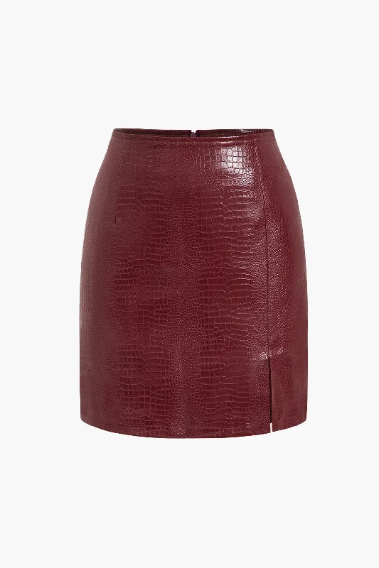 Save Money, Shop Happy!Faux Leather Mini Skirt