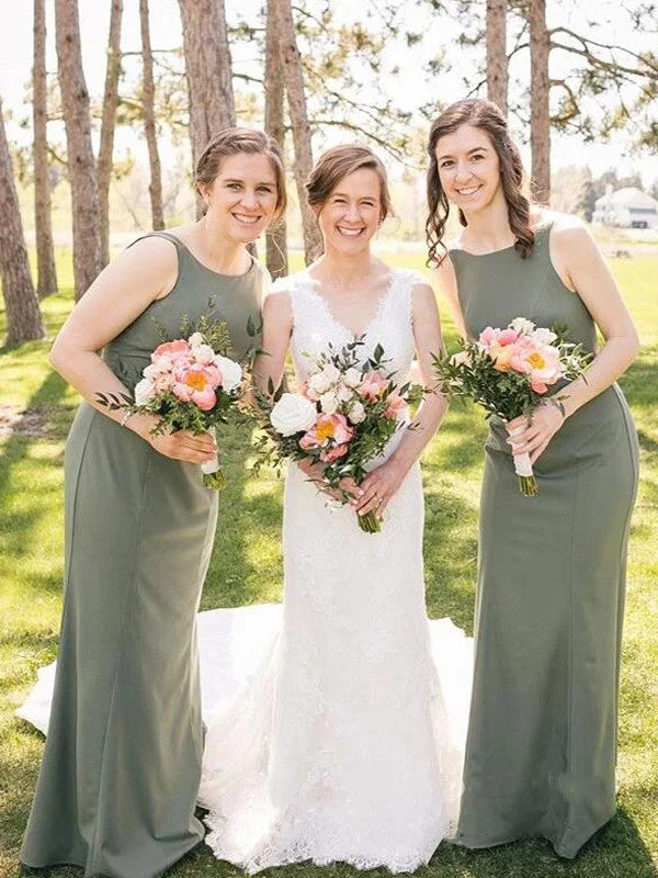 Buy More, Pay Less!Mermaid 2020 Long Bridesmaid Dresses, Simple Wedding Guest Dresses