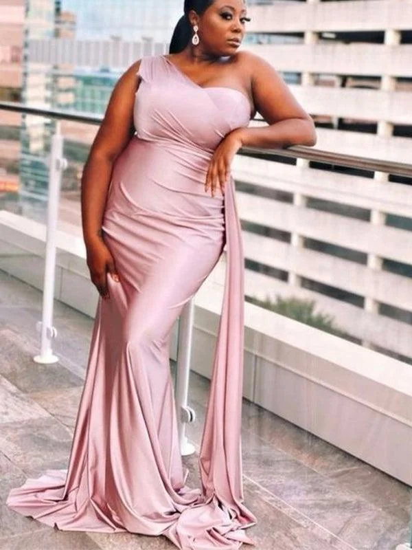Price Drops You’ll Love!Mermaid Elegant Sleeveless Satin Plus SizePopular Best Long Formal Bridesmaid Dresses BD200