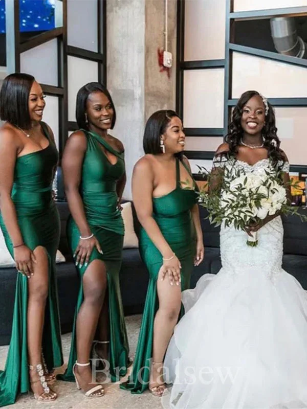 Unlock Huge Savings Now!Mismatched Emerald Green Mermaid Popular Elegant Long Formal Bridesmaid Dresses BD150