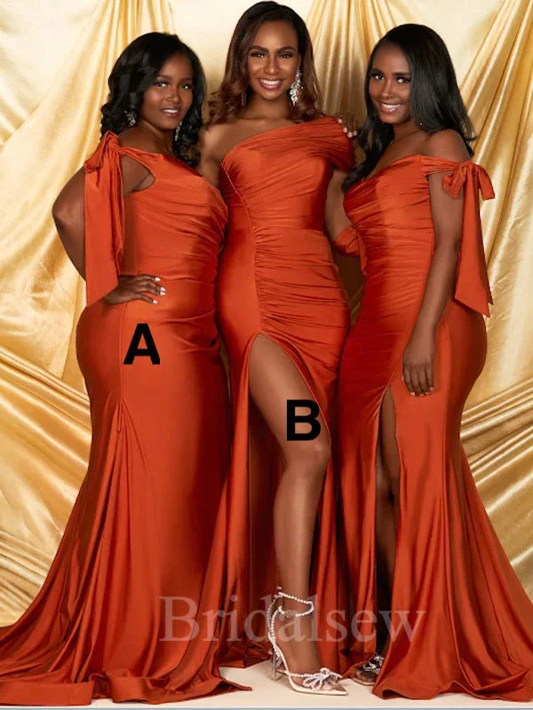 The Best Sale of the Year!Mismatched Mermaid Plus Size Elegant Long Formal Bridesmaid Dresses BD178