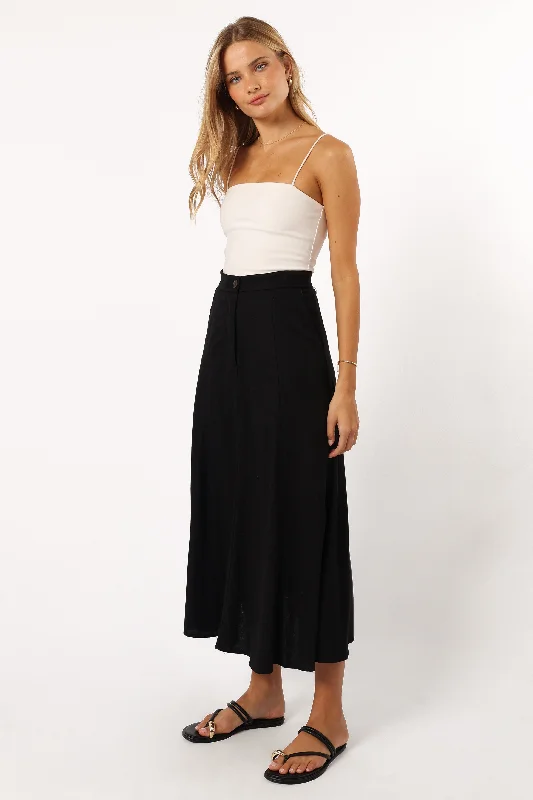 Save More When You Shop More!Odetta Maxi Skirt - Black
