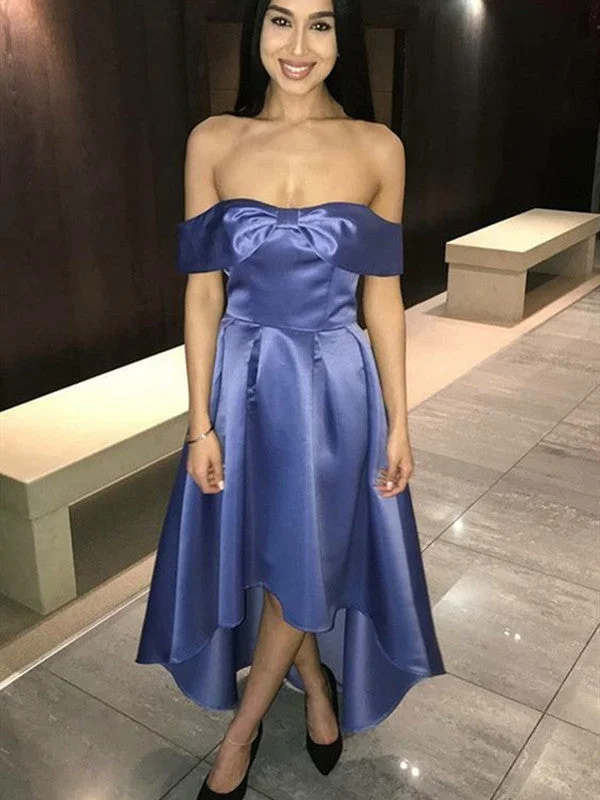 Buy One, Get One Free!Off The Shoulder A-line Bridesmaid Dresses, High Low 2020 New Bridesmaid Dresses