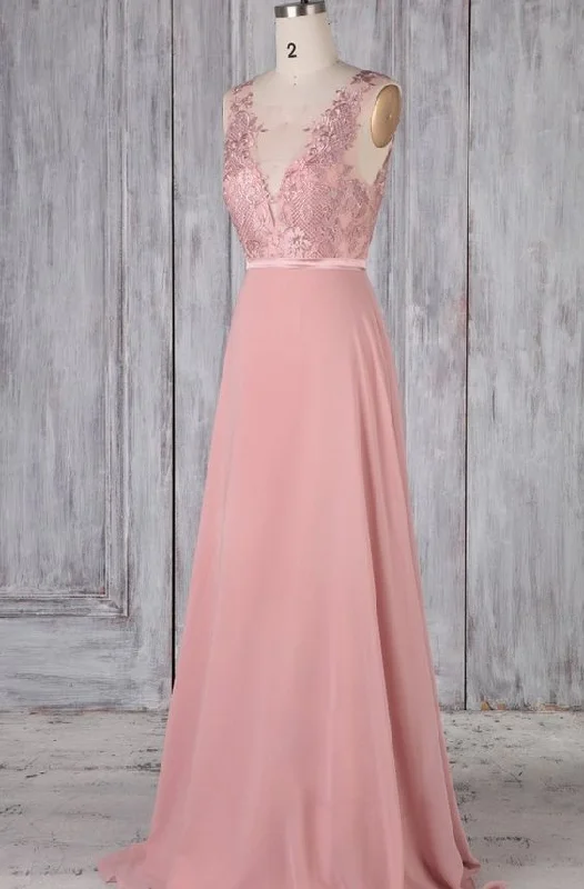 Enjoy Huge Discounts Now!Pink Chiffon Bridesmaid Dress,prom Dresses  cg9722