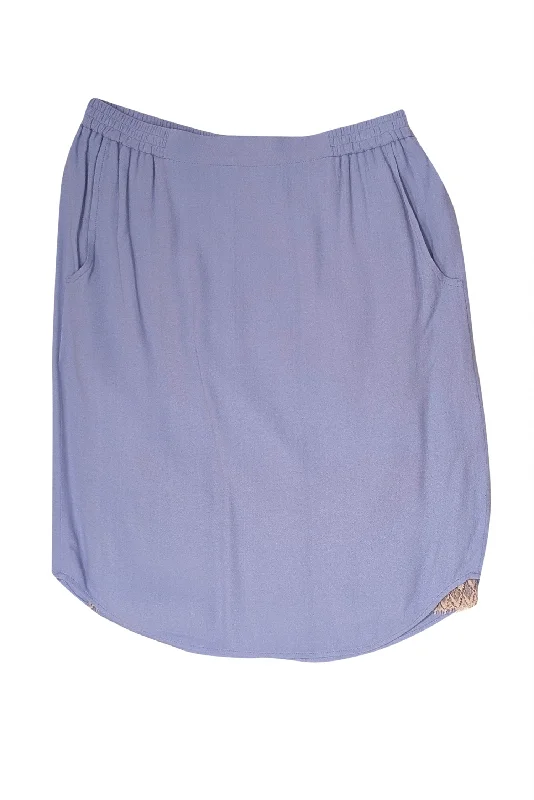 Best Deals Just for You!Rene Lezard - Light Blue Knee Length Skirt Sz 6