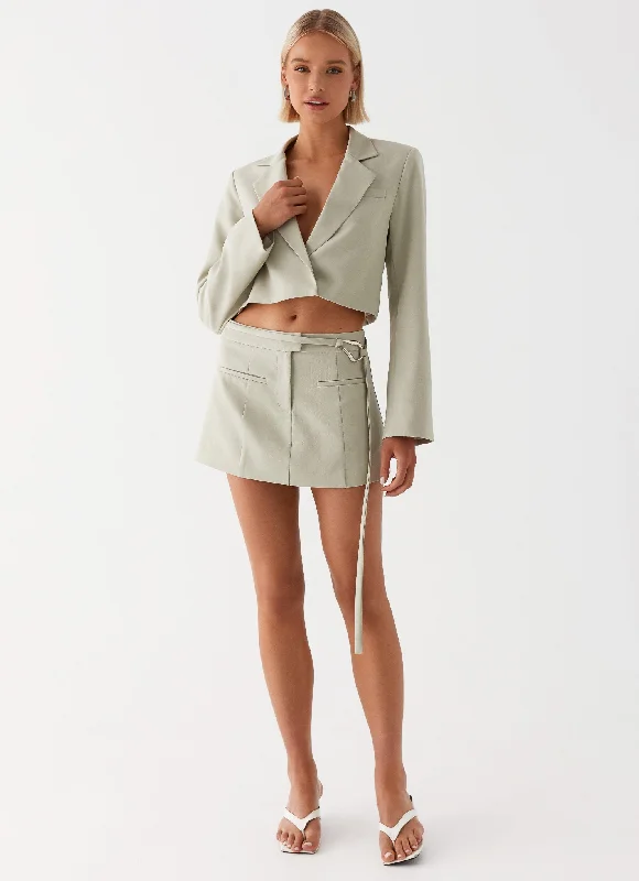Hurry, Sale Ends Soon!Renyold Mini Skirt - Sage