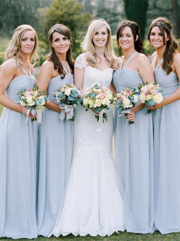 Your Wallet Will Thank You!Simple Long A-line Chiffon Bridesmaid Dresses