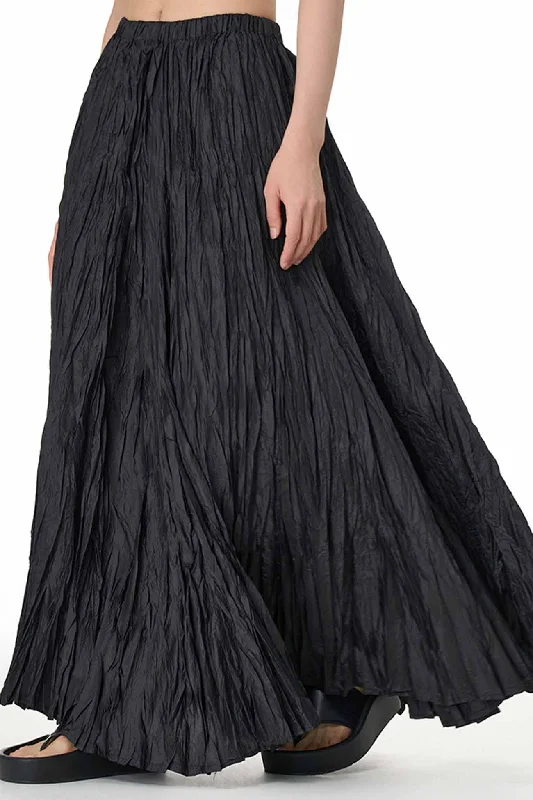 Incredible Savings Inside!Solid Color Pleated Midi Skirt