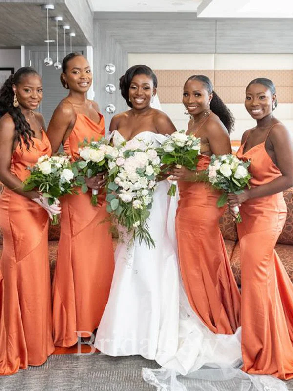 Don’t Wait – Deals Won’t Last!Spaghetti Straps Simple Cheap Elegant Long Formal Bridesmaid Dresses BD173
