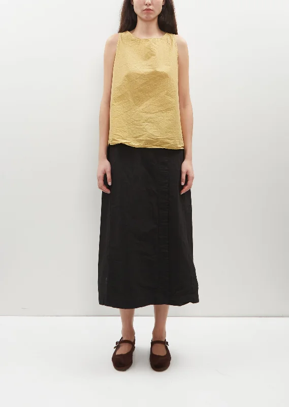 Buy More, Save More!Wrap Cotton Canvas Skirt — Black