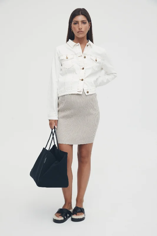 Buy More, Pay Less!Coastal Knit Skirt (Taupe Marle)