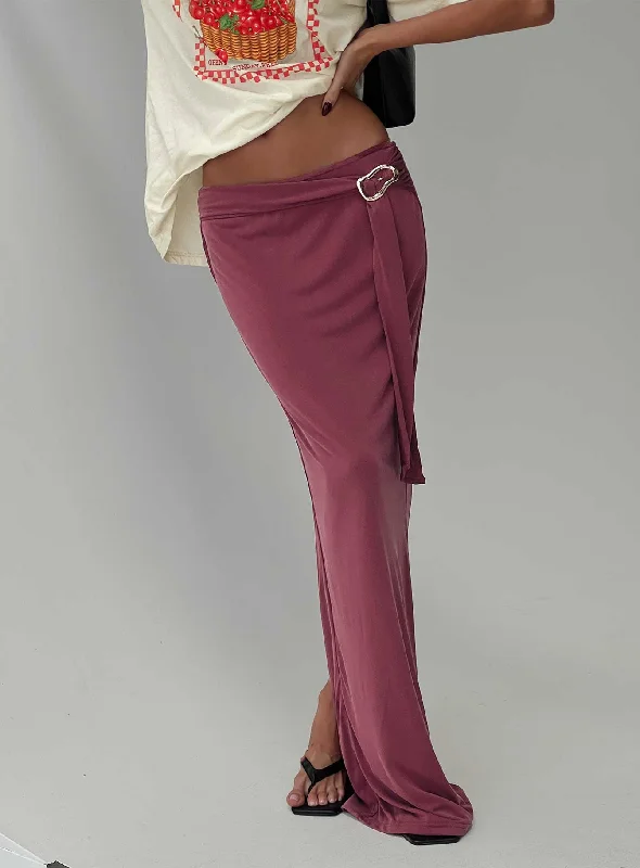 Biggest Sale of the Season!Tamera Maxi Skirt Burgundy