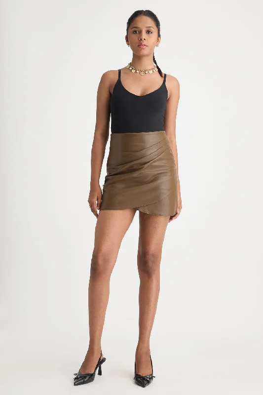 Exclusive Offers You’ll Love!Brown Leather Skirt