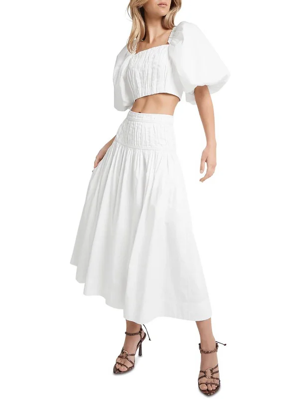 Get More for Less!Womens Cotton Calf Midi Skirt