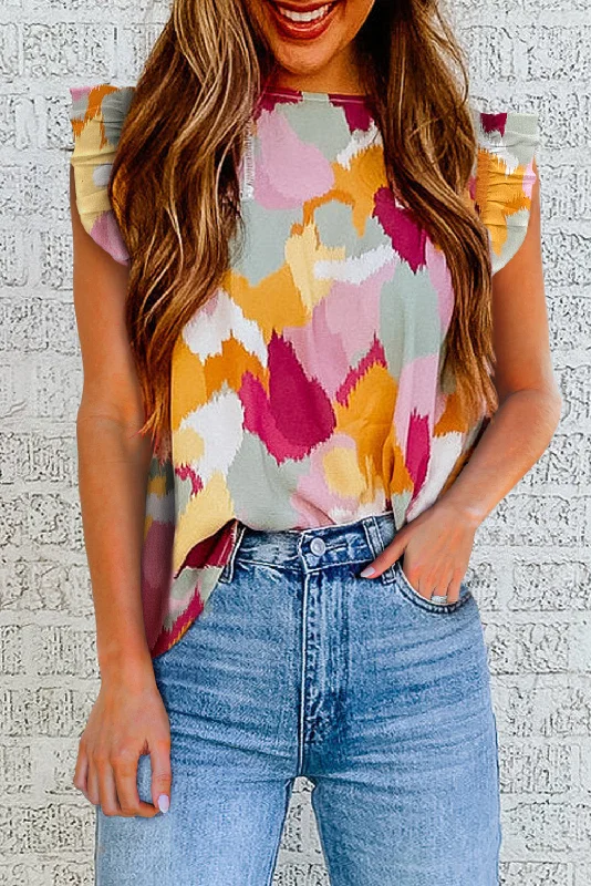 Unmissable Offers Await!Abstract Printed Flutter Tank