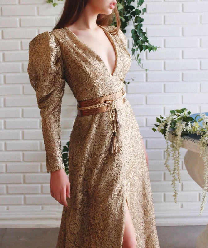 Save More with Every Purchase!Bora Lace Puff Sleeve Gown