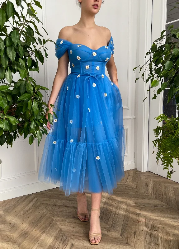 Exclusive Deals Just for You!Daises Skies Ruffle Dress