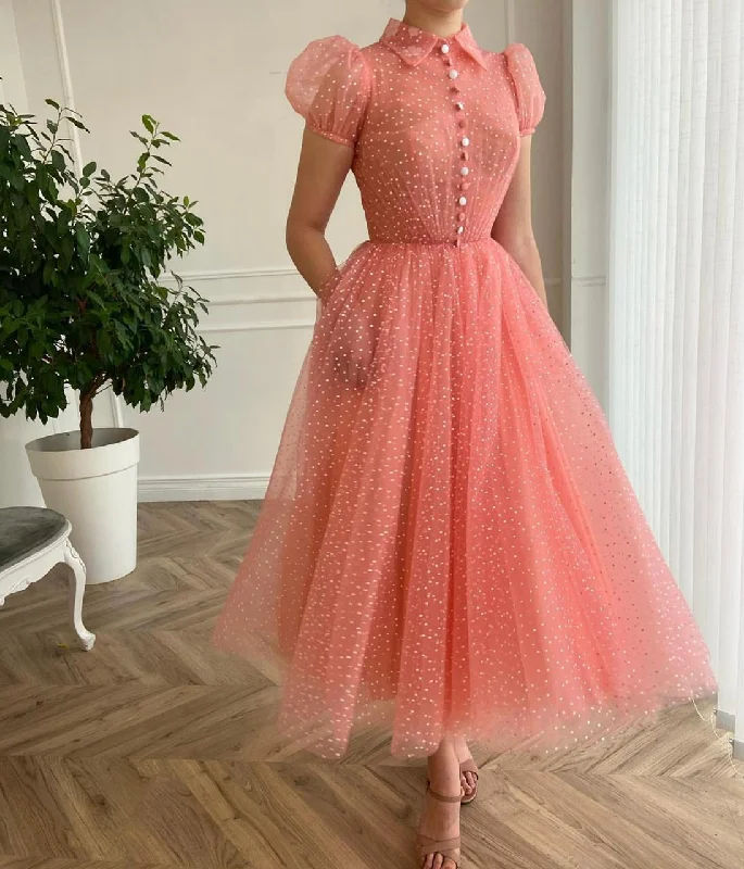 Lowest Prices Guaranteed!Dotted Peachy Dress